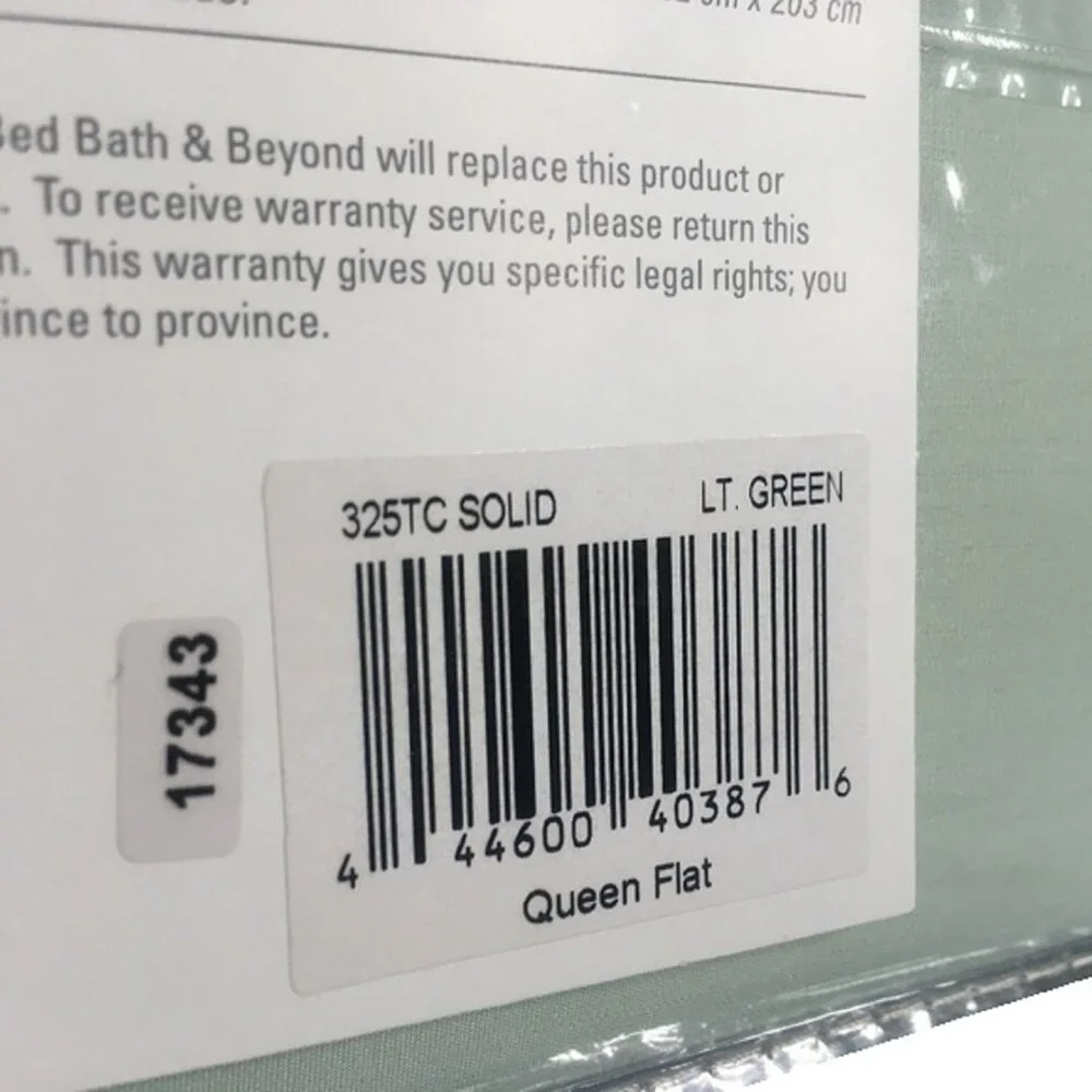 new LIGHT GREEN Heartland 325 TC 100% Cotton Percale-Weave QUEEN Flat Sheet